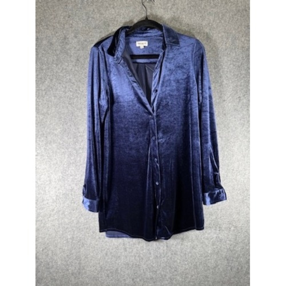 superdown Navy Velvet Tunic